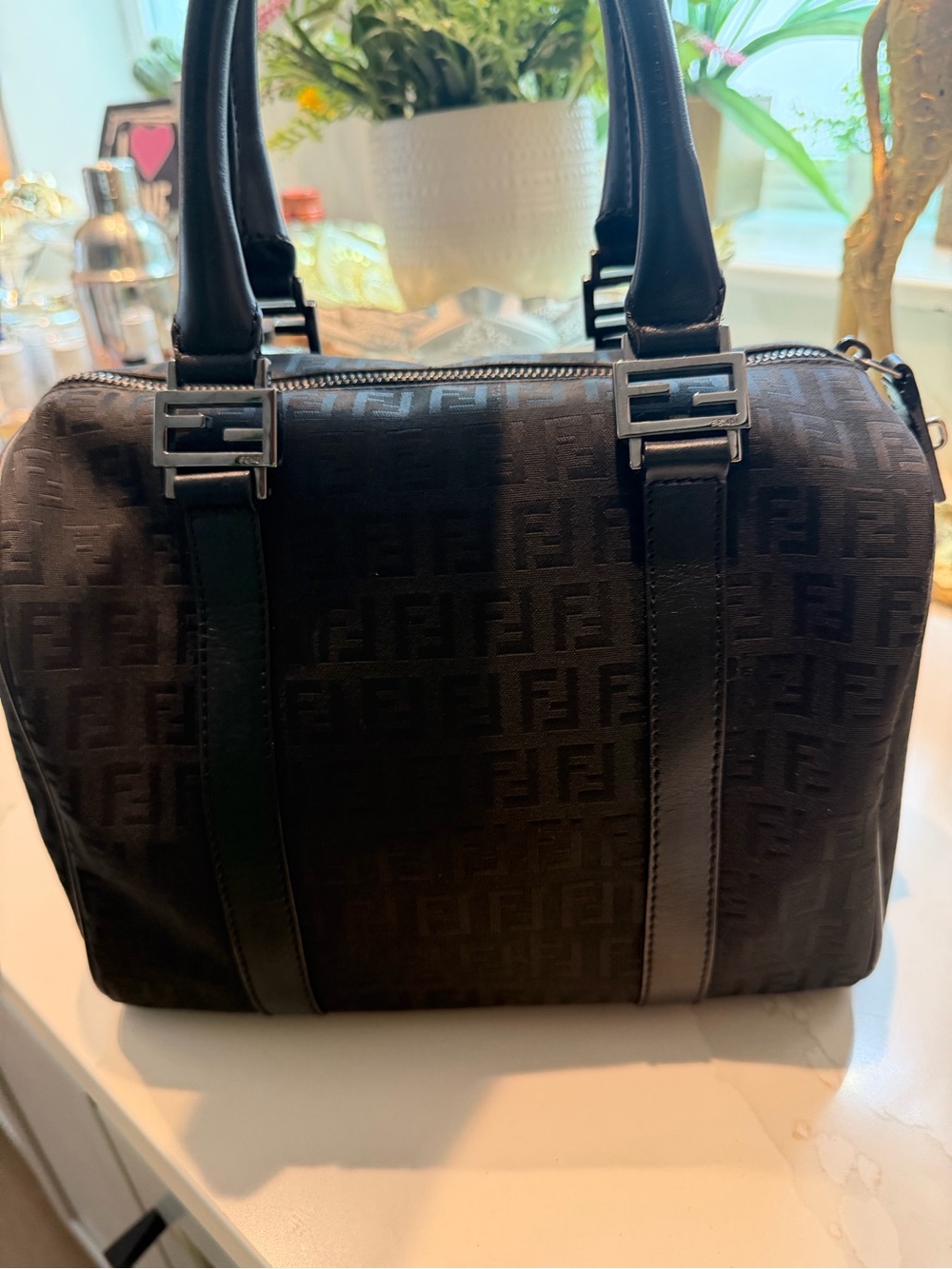 Authentic Fendi Zucca Boston Bag